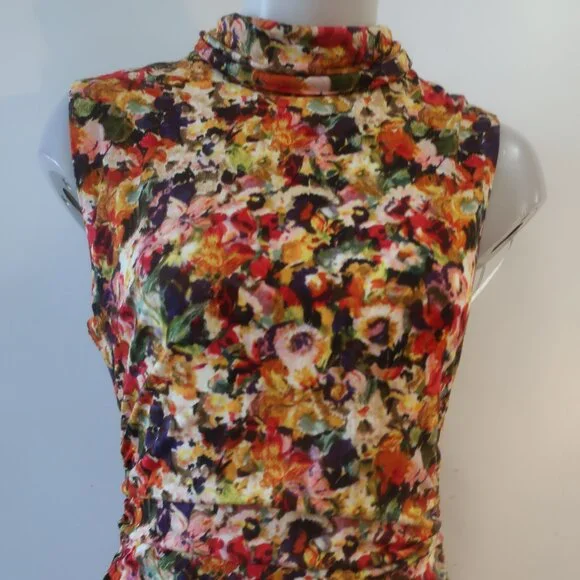 NWT Womens Amanda Uprichard Damira (Item-300) Multicolor Floral Midi Dress L - Picture 6 of 16